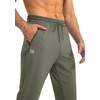 G Gradual Men’s Sweatpants with 3 Zipper Pockets Tapered Joggers for Men(Sage Green)