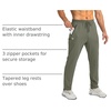 G Gradual Men’s Sweatpants with 3 Zipper Pockets Tapered Joggers for Men(Sage Green)