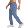 G Gradual Men’s Sweatpants with 3 Zipper Pockets Tapered Joggers for Men(Slate Blue)