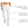 G Gradual Men’s Sweatpants with 3 Zipper Pockets Tapered Joggers for Men(White)