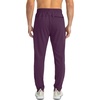 G Gradual Men’s Sweatpants with 3 Zipper Pockets Tapered Joggers for Men(Wine Red)