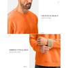 G Gradual Sherpa Lined Sweatshirts for Men Fleece Pullover(Bright Orange)
