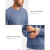 G Gradual Sherpa Lined Sweatshirts for Men Fleece Pullover(Heather Blue Grey)