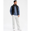 G Gradual Sherpa Lined Sweatshirts for Men Fleece Pullover(Heather Blue Grey)