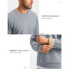 G Gradual Sherpa Lined Sweatshirts for Men Fleece Pullover(Heather Light Grey)