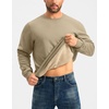 G Gradual Sherpa Lined Sweatshirts for Men Fleece Pullover(Khaki)