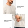 G Gradual Sherpa Lined Sweatshirts for Men Fleece Pullover(Off-white)