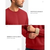 G Gradual Sherpa Lined Sweatshirts for Men Fleece Pullover(Red)