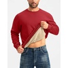 G Gradual Sherpa Lined Sweatshirts for Men Fleece Pullover(Red)