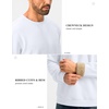 G Gradual Sherpa Lined Sweatshirts for Men Fleece Pullover(White)