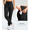 G Gradual Women’s 28″/30″/32″ Fleece Lined Pants Winter Thermal Joggers(Black)