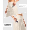 G Gradual Women’s 9″ Bermuda Long Shorts with Zipper Pockets(Beige)
