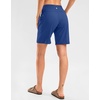G Gradual Women’s 9″ Bermuda Long Shorts with Zipper Pockets(Blue)
