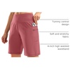 G Gradual Women’s 9″ Bermuda Long Shorts with Zipper Pockets(Briar Rose)