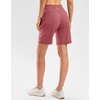 G Gradual Women’s 9″ Bermuda Long Shorts with Zipper Pockets(Briar Rose)