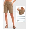 G Gradual Women’s 9″ Bermuda Long Shorts with Zipper Pockets(Bronze Green)