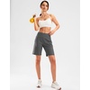 G Gradual Women’s 9″ Bermuda Long Shorts with Zipper Pockets(Charcoal)