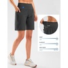 G Gradual Women’s 9″ Bermuda Long Shorts with Zipper Pockets(Dark Grey)