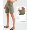 G Gradual Women’s 9″ Bermuda Long Shorts with Zipper Pockets(Dark Khaki)
