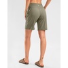 G Gradual Women’s 9″ Bermuda Long Shorts with Zipper Pockets(Dark Khaki)