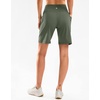 G Gradual Women’s 9″ Bermuda Long Shorts with Zipper Pockets(Grey Sage)