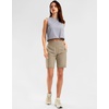 G Gradual Women’s 9″ Bermuda Long Shorts with Zipper Pockets(Khaki)