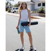 G Gradual Women’s 9″ Bermuda Long Shorts with Zipper Pockets(Light Blue)