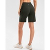 G Gradual Women’s 9″ Bermuda Long Shorts with Zipper Pockets(Olive Green)