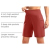 G Gradual Women’s 9″ Bermuda Long Shorts with Zipper Pockets(Savannah Red)