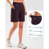 G Gradual Women’s 9″ Bermuda Long Shorts with Zipper Pockets(Wine)
