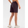 G Gradual Women’s 9″ Bermuda Long Shorts with Zipper Pockets(Wine)
