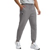 G Gradual Men’s Fleece Lined Cotton Joggers with Zipper Pockets Warm Pants(Dusty Grey)