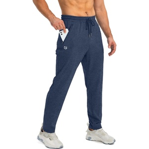 G Gradual Men’s Sweatpants with 3 Zipper Pockets Tapered Joggers for Men(C Heathered Academy Blue)