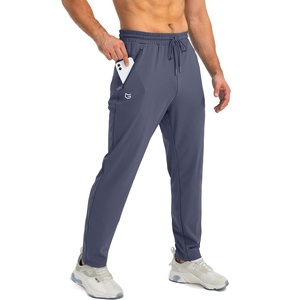 G Gradual Men’s Sweatpants with 3 Zipper Pockets Tapered Joggers for Men(Dusty Blue)