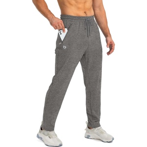 G Gradual Men’s Sweatpants with 3 Zipper Pockets Tapered Joggers for Men(Heathered Brown Light)