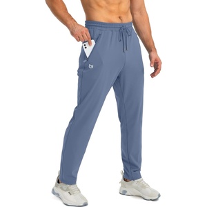 G Gradual Men’s Sweatpants with 3 Zipper Pockets Tapered Joggers for Men(Slate Blue)