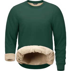 G Gradual Sherpa Lined Sweatshirts for Men Fleece Pullover(Dark Forest Green)