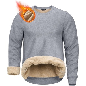 G Gradual Sherpa Lined Sweatshirts for Men Fleece Pullover(Heather Light Grey)