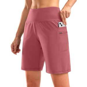 G Gradual Women’s 9″ Bermuda Long Shorts with Zipper Pockets(Briar Rose)