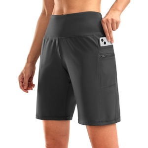 G Gradual Women’s 9″ Bermuda Long Shorts with Zipper Pockets(Dark Grey)
