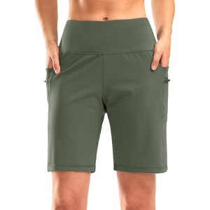 G Gradual Women’s 9″ Bermuda Long Shorts with Zipper Pockets(Grey Sage)