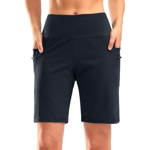 G Gradual Women’s 9″ Bermuda Long Shorts with Zipper Pockets(Navy)