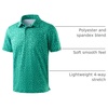 G Gradual Men’s Golf Shirt Short Sleeve Print Polo Shirts for Men(Green Floral)