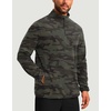G Gradual Mens Quarter Zip Pullover Fleece with Zipper Pockets(Green Camo)