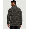 G Gradual Mens Quarter Zip Pullover Fleece with Zipper Pockets(Green Camo)