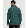 G Gradual Mens Quarter Zip Pullover Fleece with Zipper Pockets(Heather Duck Green)