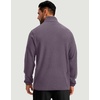 G Gradual Mens Quarter Zip Pullover Fleece with Zipper Pockets(Purple Taro)