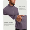 G Gradual Mens Quarter Zip Pullover Fleece with Zipper Pockets(Purple Taro)